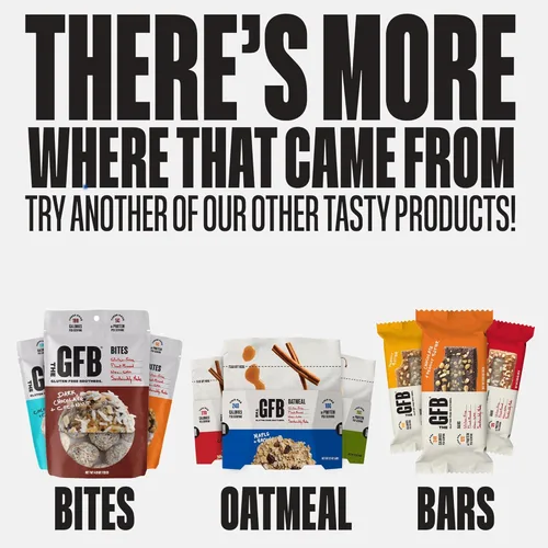 Vista 7 de The GFB Bites de proteína para pastel de cumpleaños, apto para alérgenos y sin nueces, sin gluten, a base de plantas, sin OMG, hechos