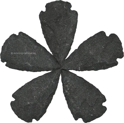 Vista 35 de Amazing Gemstone Punta de flecha de cuarzo Aura de Titanio, cristal y piedra curativa, cabeza de flecha de roca pedernal – 2 a 3 puntas de flecha