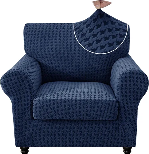Vista 56 de MAXIJIN 2 fundas elásticas para sillón de sala de estar, fundas gruesas y suaves con brazos para perros, mascotas, protector de sofá individual