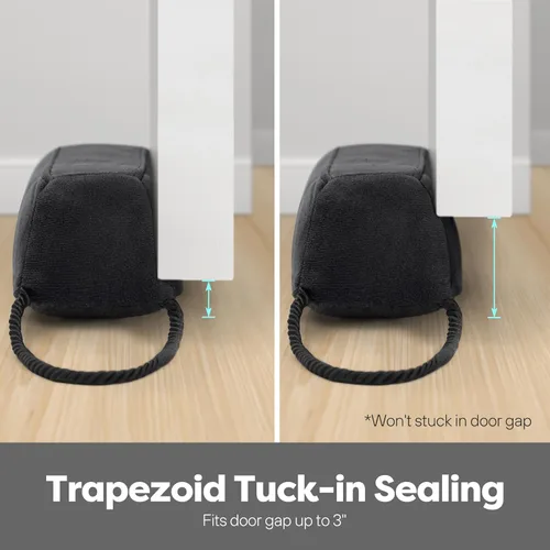 Vista 4 de Comfyanno Tope con peso de 36 pulgadas para debajo de la puerta, se adapta a la parte delantera, dormitorio, puerta interior, fácil de instalar