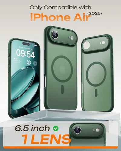 Vista 1283 de TOCOL Funda para iPhone 11, compatible con Magsafe, protección completa de cámara, imanes integrados, protección contra caídas, funda translúcida