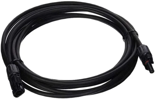 Vista 12 de Renogy Cable de extensión de panel solar con adaptador de cable impermeable de conector hembra y macho, 1.5 pies 12AWG, 1 pieza, negro