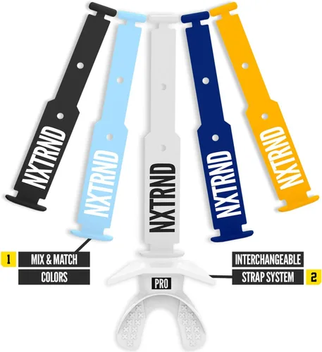 Vista 37 de Nxtrnd One Protector Bucal de Fútbol Americano, Correa Incluida, Se Adapta a Adultos y Jóvenes (Negro)