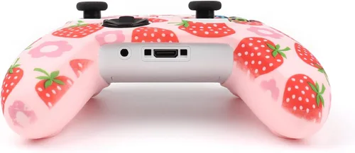 Vista 6 de RALAN Funda protectora de silicona antideslizante compatible con Xbox Series WirelessWired Gamepad Joystick con 2 bonitas tapas de agarre para pulgar