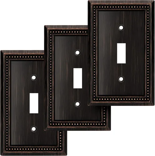 Vista 73 de Henne Bery Sunken Pearls Placa de Pared Decorativa de Servicio Pesado Placa de Interruptor Cubierta de Tomacorriente