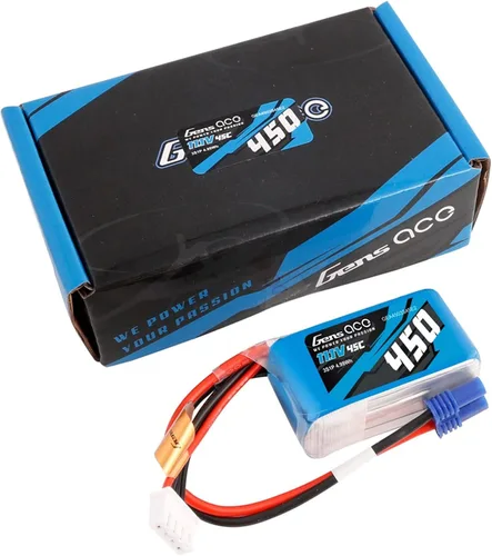 Vista 5 de Gens ace 3S Lipo Batería 11.1V 45C 450mAh Lipo Batería con EC2 Plug