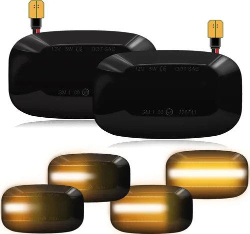 1 par ámbar fumado cubierta dinámica LED marcador lateral luz intermitente fluyendo intermitente para Toyota Vigo Hilux Corolla RAV 4 Camry 2002-2009