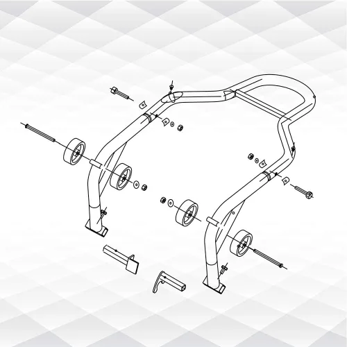 Vista 8 de Donext - Soporte para rueda trasera de motocicleta (850 lb), soporte de elevación de brazo oscilante para bicicletas deportivas, rojo, U+L
