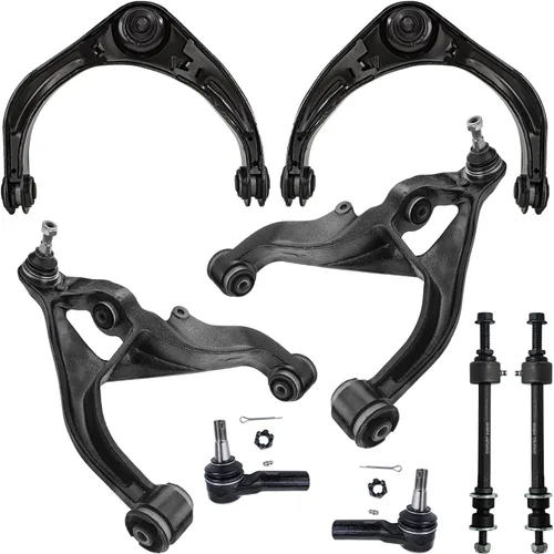 Vista 65 de Detroit Axle - Kit de brazos de control delanteros 2WD de 8 piezas para Ford F-150 Lincoln Mark LT 05-08, 4 brazos de control superior e inferior