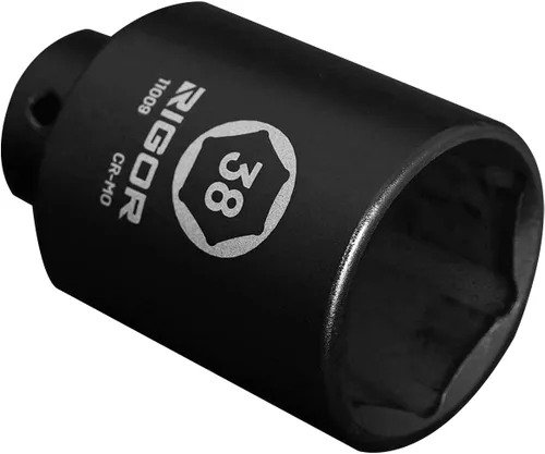 Vista 32 de RIGOR 11001 - Enchufe de impacto de tuerca de eje de 1.142 in, accionamiento de 1/2 pulgada, 6 puntos, profundo, CR-MO, métrico, ajuste rápido