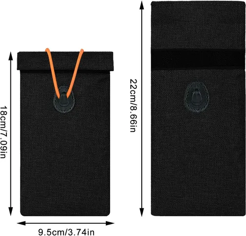 Vista 7 de awakentti Bolsa de blindaje de señal antilocalización para teléfono celular, bolsa de llave de bloqueo de señal, protección antirrobo para Negro