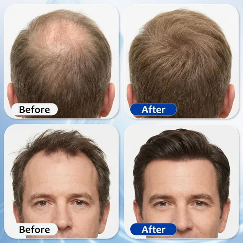 Vista 5 de Rollo de suero para el crecimiento del cabello con 3% de romero, 3% aceite de batana, 2% extracto de guisante, 2% aceite de raíz de jengibre, raíz