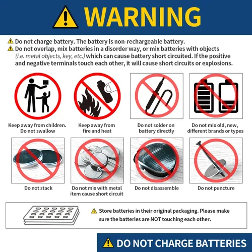 Vista 6 de EEMB CR2450 Pilas de botón de litio, 3 V, CR 2450, baterías de moneda de litio de larga duración de 650 mAh para llaves de coche, mandos a distancia