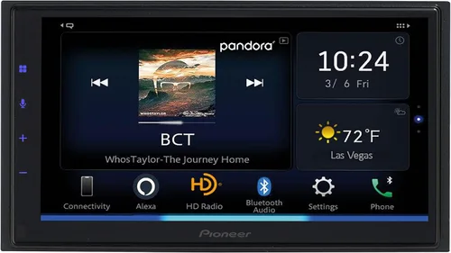 Vista 6 de Pioneer DMH-WC5700NEX - Estéreo de automóvil de 6.8 pulgadas, receptor multimedia con Apple CarPlay inalámbrico o con cable, Android Auto, manos