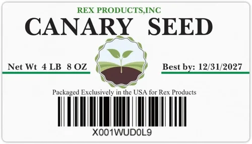 Vista 3 de Rex Products,INC Semillas Canarias 4.5LB/ Plain 100% Doble Limpiado/Comida para pájaros Ideal para Canarios, Pinzones, Periquitos, Conures