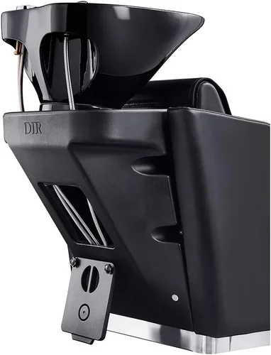 Vista 7 de Dir Lavacabezas de champú de salón, estación de champú de peluquería con fregadero inclinable Victoria, negro