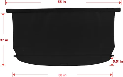 Vista 2 de Cubierta de carga trasera retráctil para 2007-2010, compatible con Jeep para Grand para Cherokee 3.0L, cubierta de carga para maletero fácil