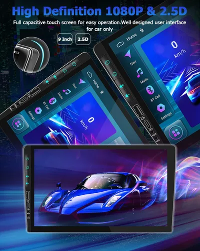 Vista 5 de [4Core 64G] Android 15 Car Stereo para Jeep Chrysler 300C 2004-2011, Hikity 9 pulgadas pantalla táctil inalámbrica CarPlay Android Auto Mirror Link