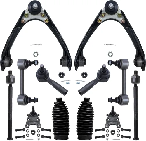 Vista 35 de Detroit Axle – 12 brazos de control superiores e inferiores delanteros con rótulas, barras de unión exteriores e interiores con topes, barras