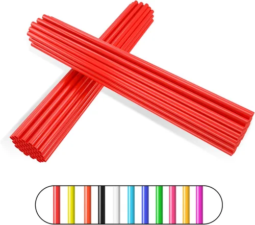 Vista 11 de PSLER 72 fundas de radios para decoración de tuberías para motocicleta, motocross, pit Dirt Bike