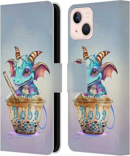 Vista 213 de Head Case Designs Officially Licensed Ruth Thompson Boba Tea Cup O Dragons Leather Wallet Case Compatible with Apple iPhone 7 Plus / 8 Plus