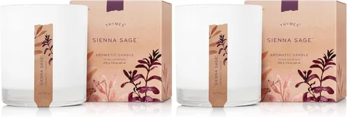 Vista 10 de Thymes Vela aromática en tarro - Vela perfumada de aroma a Coralina Acuática para una fragancia fresca del hogar - Velas mate blancas (7.5 oz)