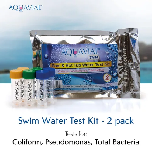 Vista 2 de Kit de prueba de agua de natación detecta e identifica pseudomonas y coliformes Paquete de 2 Kit de prueba para piscina, agua, bañera