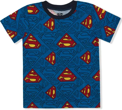 Vista 3 de WARNER BROS Superman 2 Pack Jogger Set for Boys, Graphic Printed Short Sleeve Shirt and Sports Pants