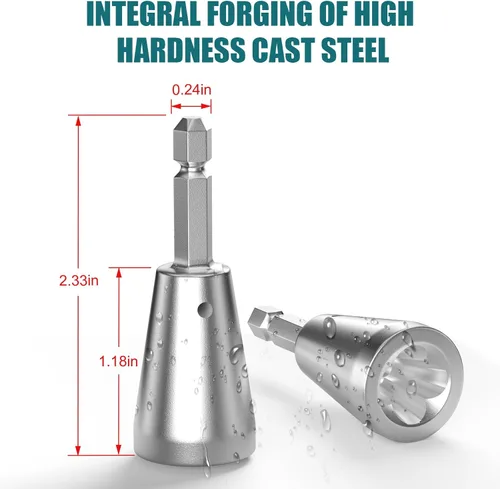 Vista 2 de 2PCS Wire Twister Tool for Drill, Wire Nut Twister for Electrical Power Drill, 6mm Hex Shank Cable Wire Twisting Tool Wire Twister Wire Connector