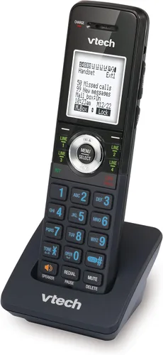 Vista 6 de VTech CM18445 - Consola principal - DECT 6.0 4 líneas expandible para pequeñas empresas, teléfono de oficina con sistema de contestador