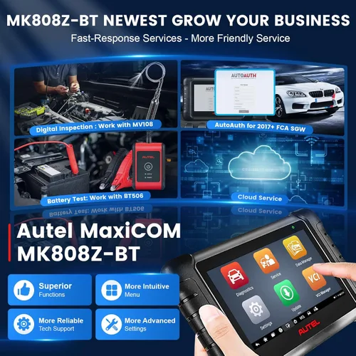 Vista 8 de Autel Scanner MaxiCOM MK808Z-BT (igual que MK808BT PRO): Herramienta de escaneo de control bidireccional basada en Android 11, actualizada