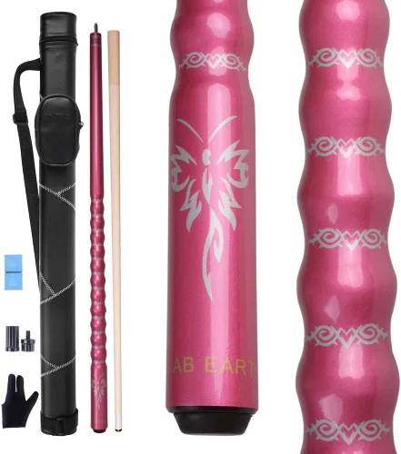 Vista 12 de Kit de palo de billar con punta de 13 mm y diseño ergonómico de 58 pulgadas, palo de arce canadiense con estuche duro