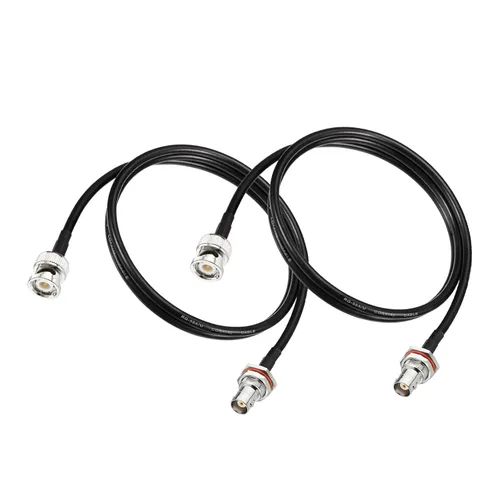 Vista 11 de Superbat Cable coaxial RG58 BNC macho a hembra de 50 ohmios, cable de extensión de antena de baja pérdida de 2 pies para radio CB, radio aficionado