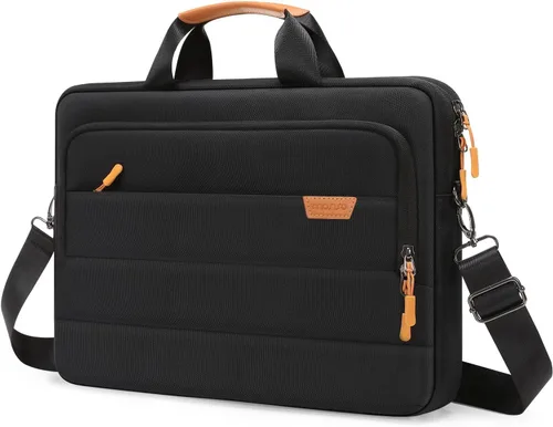 MOSISO Laptop Shoulder Messenger Bag, Computer Bag, Briefcase with Front Rectangle&Horizontal Pockets&Belt