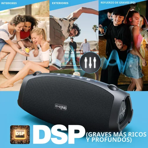 Vista 3 de W-KING Altavoz Bluetooth Potente, Altavoces Portátiles Bluetooth Inalámbricos de 120W Máximo, IPX6 Impermeable Altavoz Grande para Fiestas al Aire