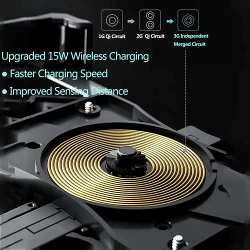 Vista 5 de iMESTOU Soporte de teléfono para motocicleta, cargador inalámbrico y soporte de teléfono de carga rápida USB 3.0 2 en 1, se adapta a manillar
