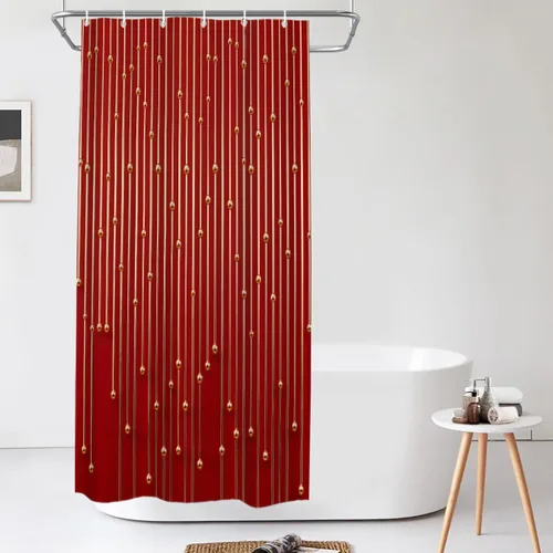 Vista 538 de Shrahala Father and Child Embracing No Hooks Shower Curtain with Snap in Liner Set, Tender Moment Captured Bathroom Décor Polyester Fiber Waterproof