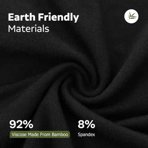 Vista 4 de BAMBOO COOL Calzoncillos tipo bóxer ultra transpirables para hombre, no se suben con cintura cómoda y flexible, paquete múltiple