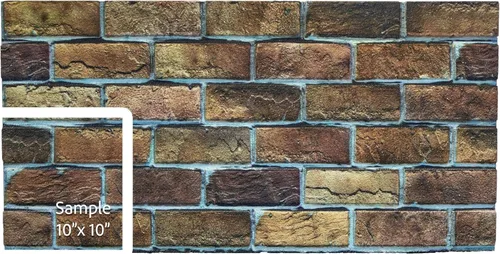 Vista 36 de Dundee Deco Paneles de pared 3D de ladrillo sintético, revestimiento, paneles de pared con aspecto de piedra roja y naranja, revestimiento de espuma