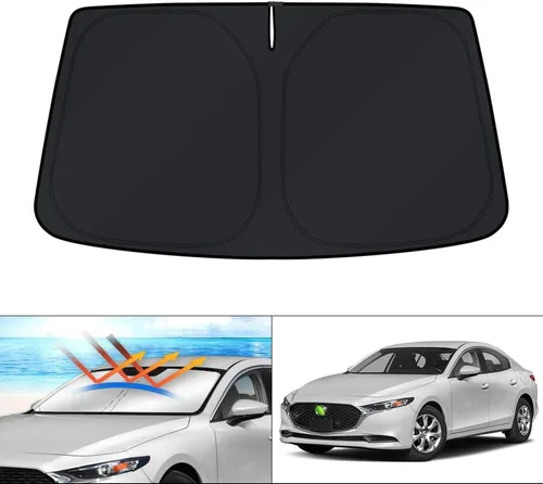 Vista 32 de KUST Parasol para parabrisas para Chevy Malibu 2013 2014 2015 accesorios de ventana cubierta solar plegable bloquea los rayos UV mantener el coche