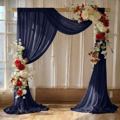 Vista 28 de MDS - Paquete de 1 panel (30 pulgadas de ancho x 40 pies de largo) para arco de boda, cortina de gasa transparente para boda, ceremonia, recepción