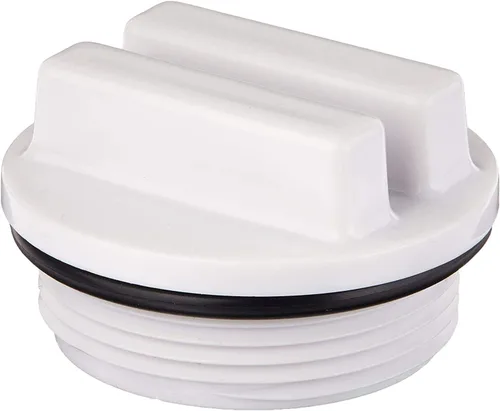 Vista 2 de XtremepowerUS Universal 1.5" Pool Plug Cap Threaded Spa, Swimming Pool Return Line Drain Winterizing Plug with O-Ring Drain Water Plug, White