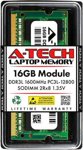 Vista 26 de A-Tech - Módulo de memoria RAM SODIMM para portátil de 1 GB DDR3 1066 MHz PC3-8500 CL7, 1,5 V, 204 pines, sin ECC, SO-DIMM para portátiles