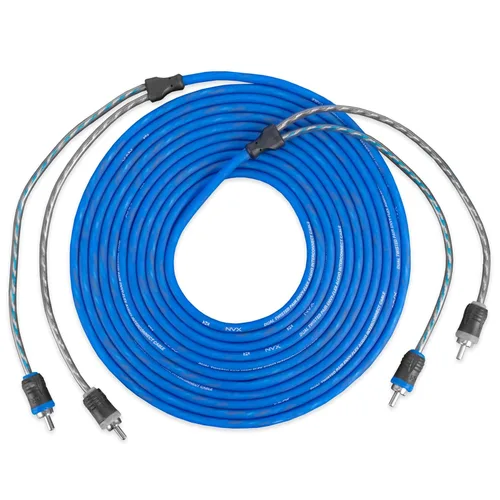 Vista 4 de NVX® XIV2M - Cable de interconexión de audio RCA de cobre libre de oxígeno de 1 hembra a 2 machos, par trenzado de audio RCA serie V, con reducción
