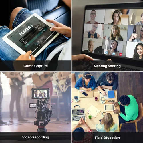 Vista 7 de Tarjeta de captura de video USB para VHS/HDMI/AV/RCA, convertidor de video analógico a digital, convertidor VHS a digital/USB/RCA, compatible