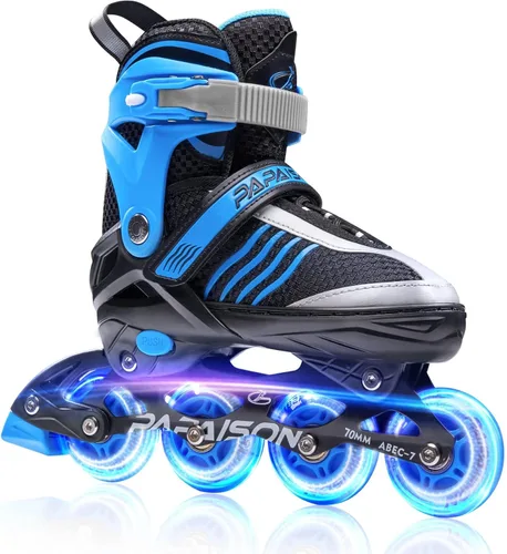 PAPAISON Patines en línea ajustables para niños, patines para niños de 4 a 16 años, patines en línea para niñas de 5 a 8 años y de 8 a 12 años con