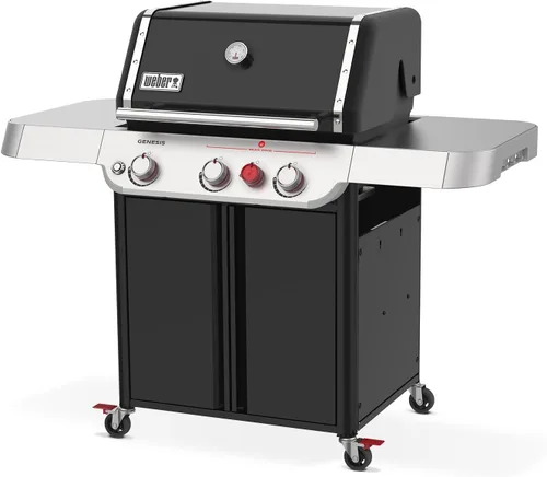 Vista 2 de Weber Genesis E-325 - Parrilla de gas de propano líquido para cocinar al aire libre, 3 quemadores, color negro