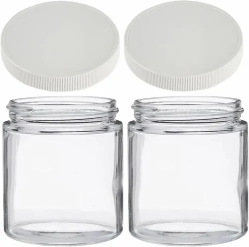 Vista 17 de JARMING COLLECTIONS Frascos de vidrio Mason de 16 onzas con tapas de plástico sin BPA – Frascos Mason de boca regular para beber y almacenar