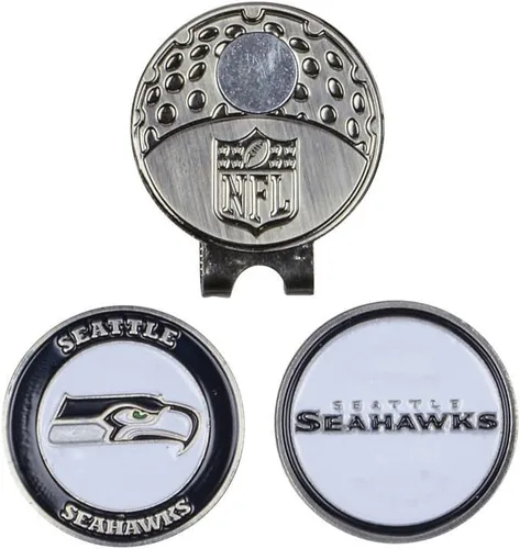 Vista 11 de Team Golf NFL - Clip para gorra de golf con 2 marcadores magnéticos de bola de esmalte de doble cara extraíbles, se fija fácilmente a gorras