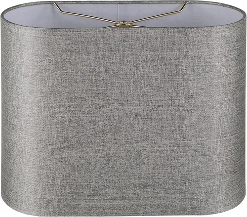 Vista 12 de Aspen Creative 37003 Pantalla de lámpara de araña ovalada contemporánea con forma de araña en gris plateado oscuro, 15 1/2 pulgadas de ancho
